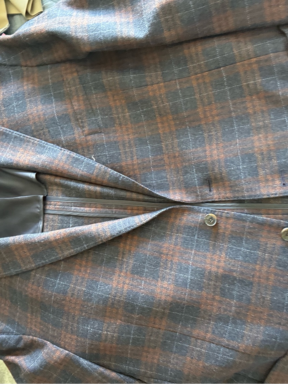 Jos. A. Bank Brown and Gray Plaid Sport Coat